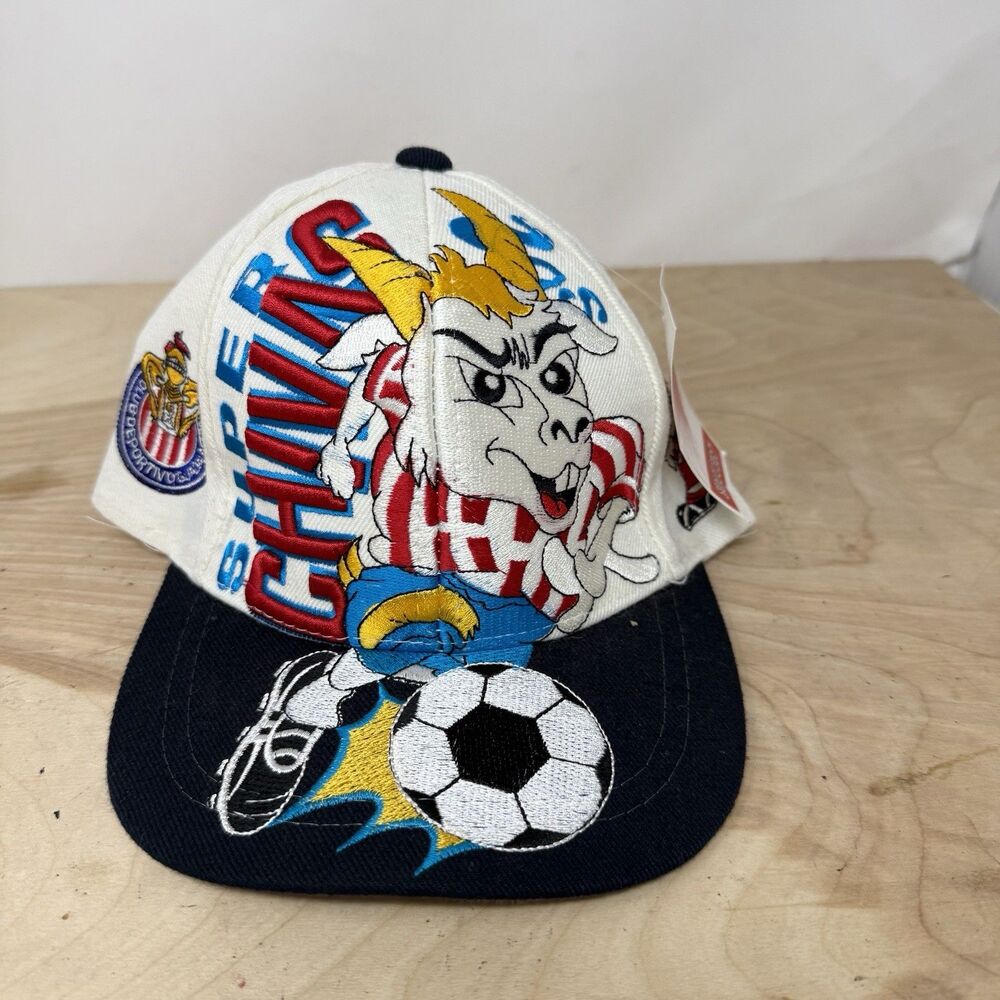 Vintage Rare Guadalajara Chivas Soccer Big Logo Mexico Sports Hat Snapback NWT